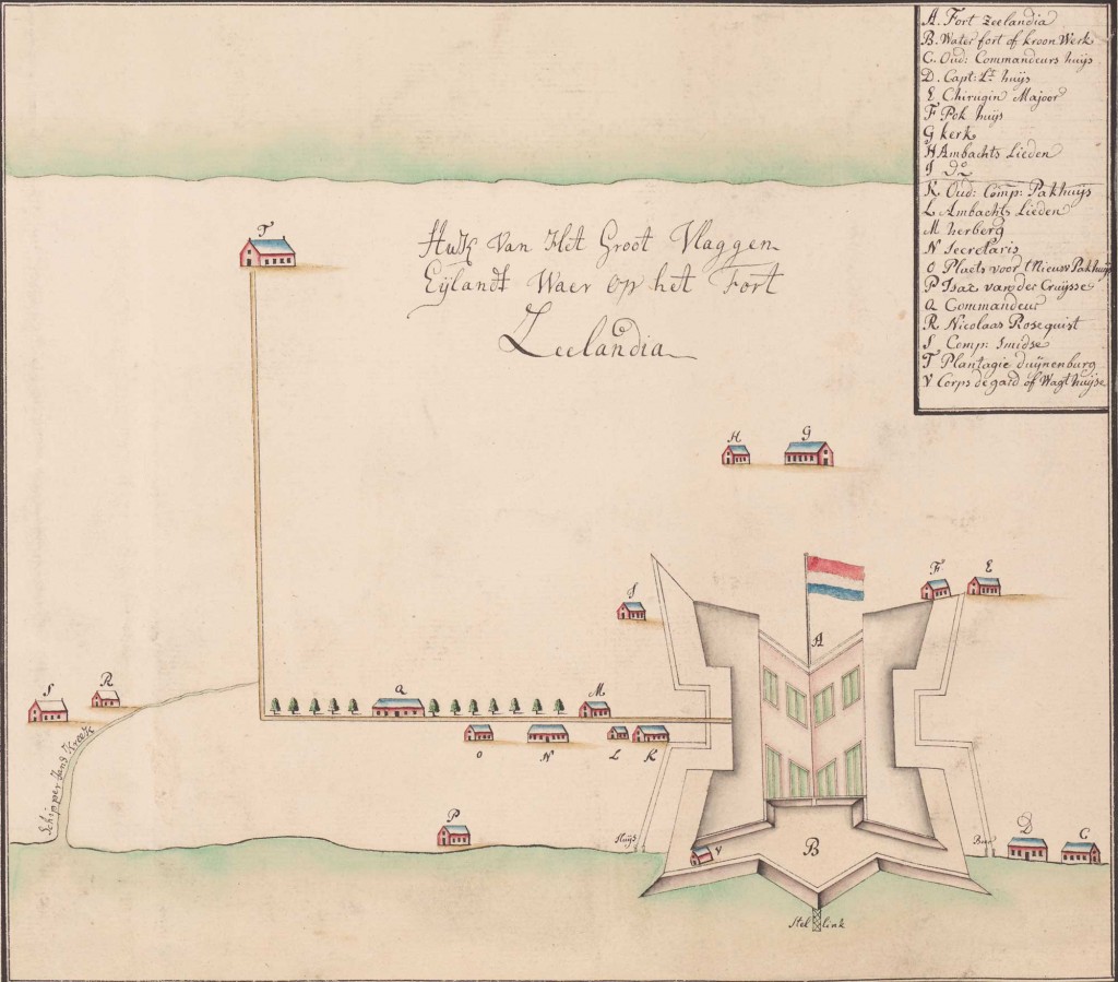 Essequebo-cartouche-Vlaggeneiland-fort-ZI-I-1624